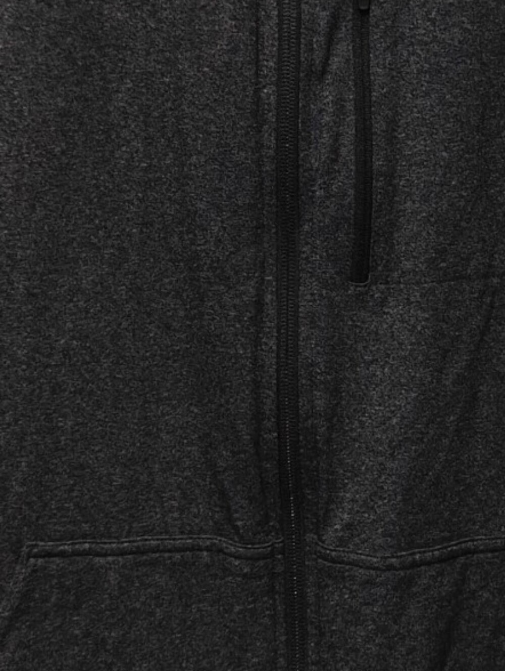 Full Zip Dark Gray Black Pockets Collared Lightweight
